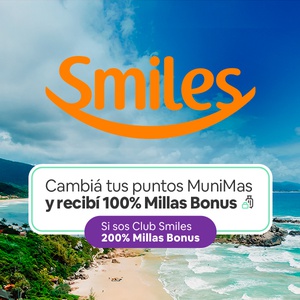 2.000 millas Smiles + 100% millas bonus
