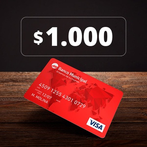 Crédito de $1.000 en tu tarjeta Visa de Banco Municipal