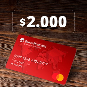 Crédito de $2.000 en tu tarjeta MasterCard de Banco Municipal