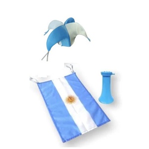 Combo Vamos Argentina! Corneta + Gorro arlequín + bandera 150x90